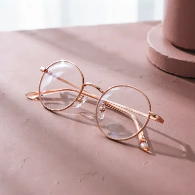 Rose gold glasses — AI generated