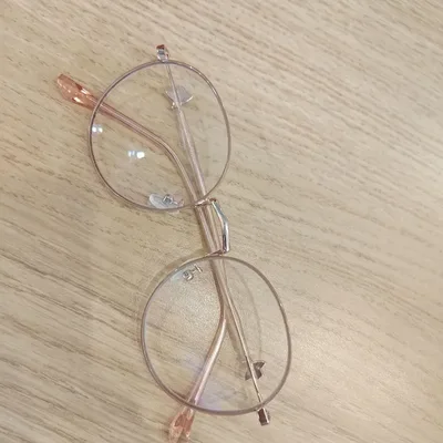Rose gold glasses — before and after